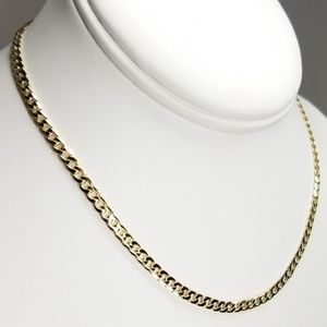 NEW Gold Plated Cuban Link Necklace 21.5"